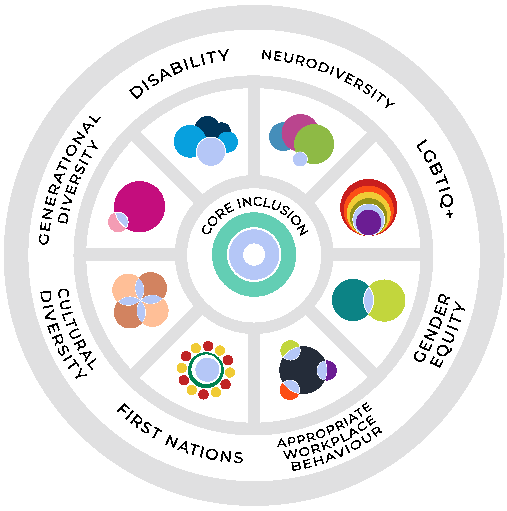 The eight components of the inclusion program